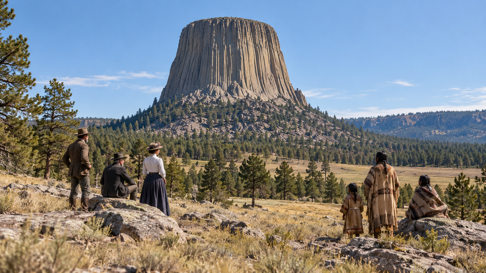Historical reconstruction of 1906: First National Monument on September 24, 1906