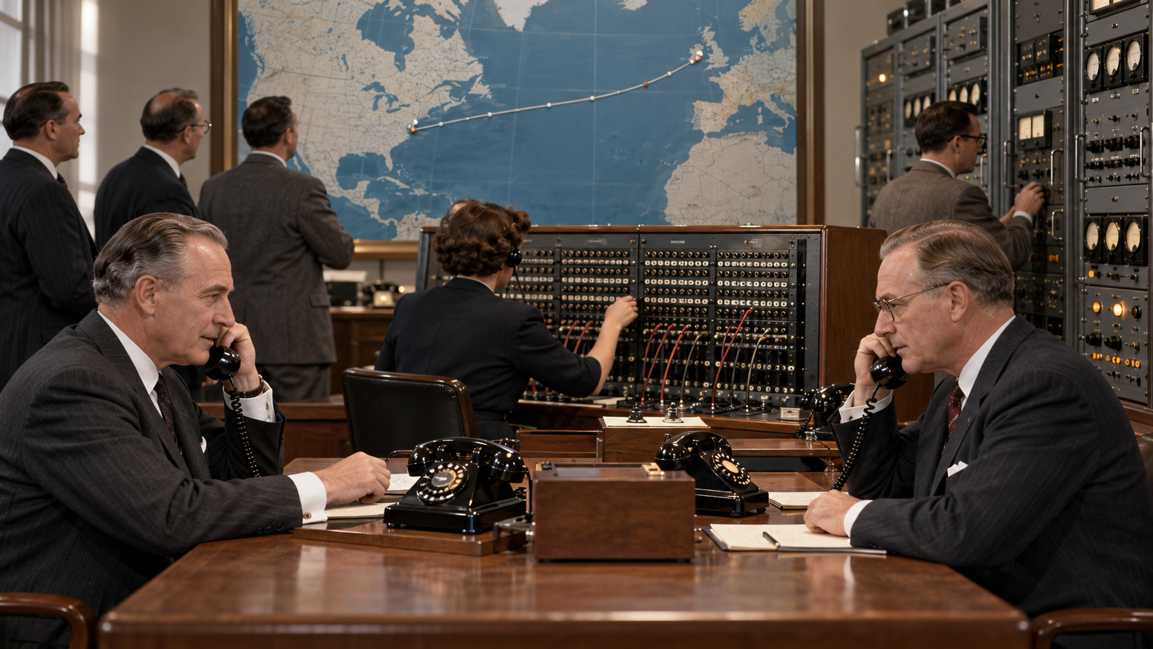 Historical reconstruction of 1956: Atlantic Phone Cable Opens on September 25, 1956