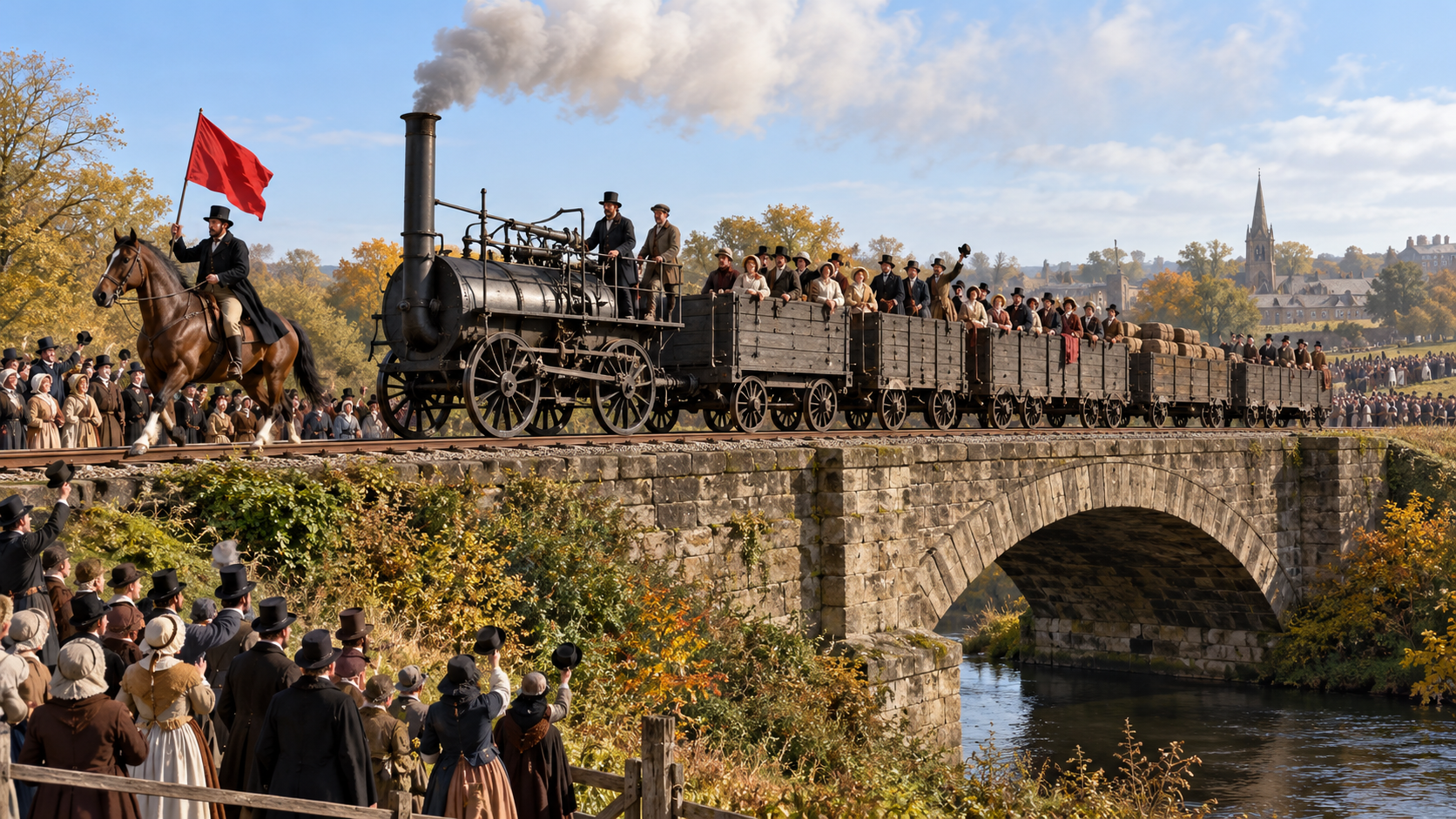 Historical reconstruction of 1825: Public Steam Railway Opens on September 27, 1825