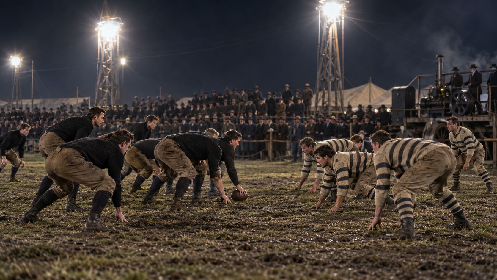 Historical reconstruction of 1892: First Night Football Game on September 28, 1892
