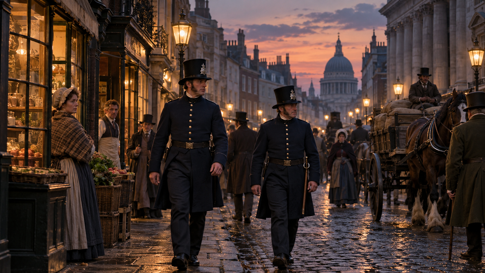 Historical reconstruction of 1829: London Police Begin Patrols on September 29, 1829