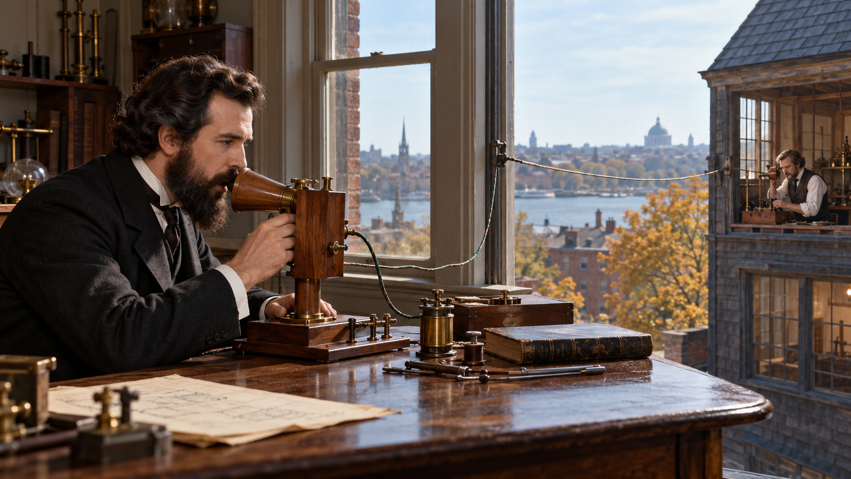 Historical reconstruction of 1876: Two-Way Phone Talk on October 9, 1876