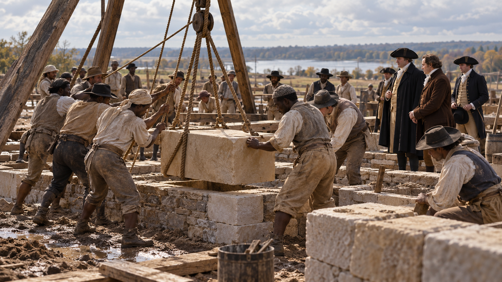 Historical reconstruction of 1792: White House Cornerstone on October 13, 1792