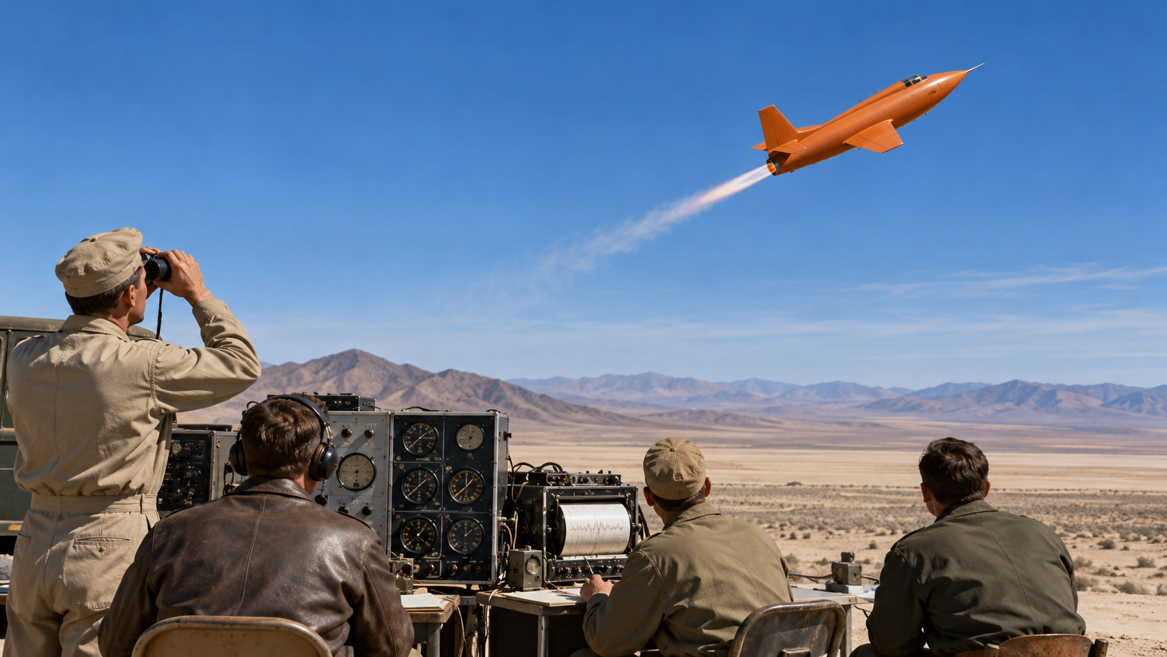 Historical reconstruction of 1947: Sound Barrier Broken on October 14, 1947