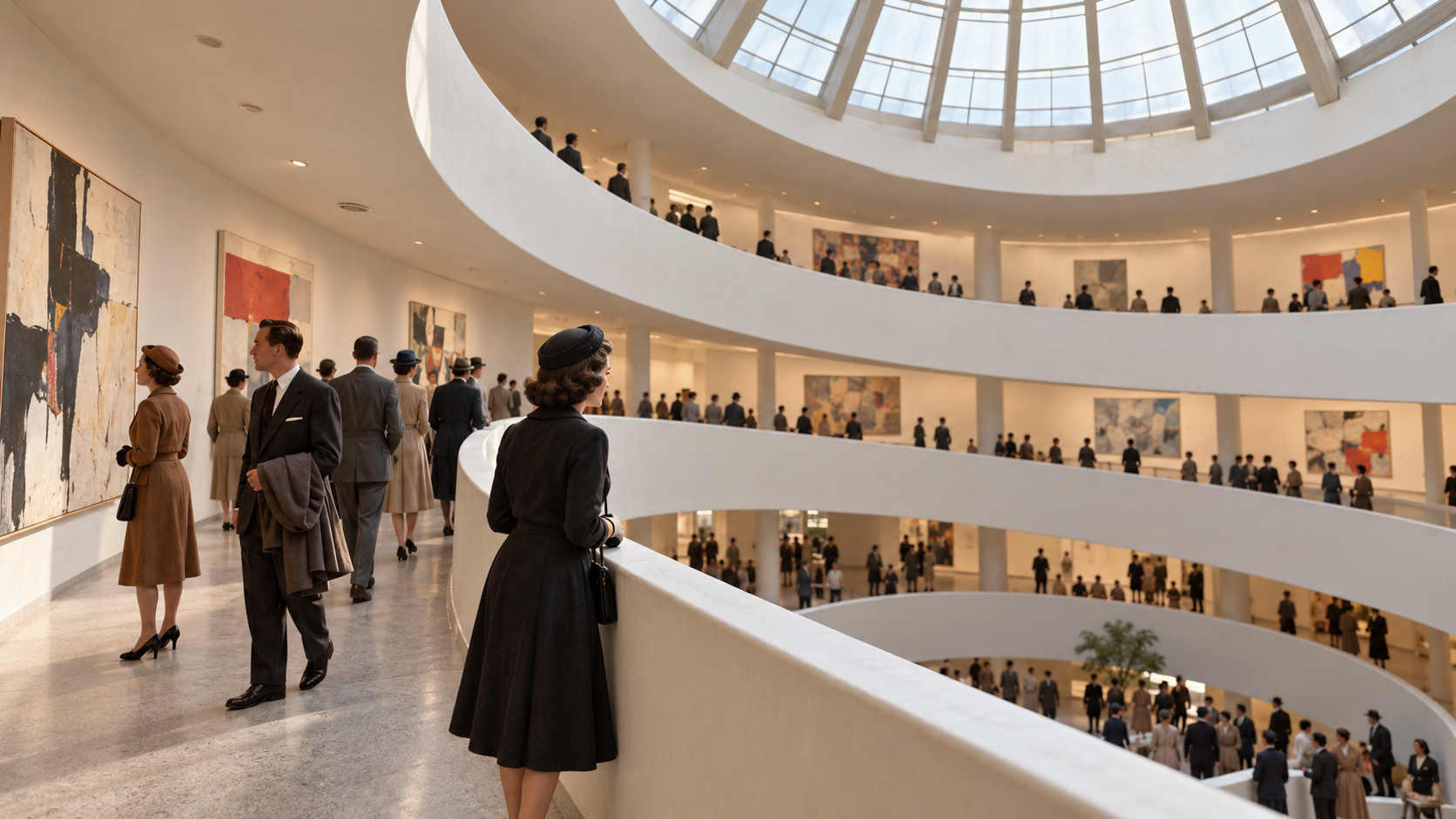 Historical reconstruction of 1959: Guggenheim Museum Opens on October 21, 1959