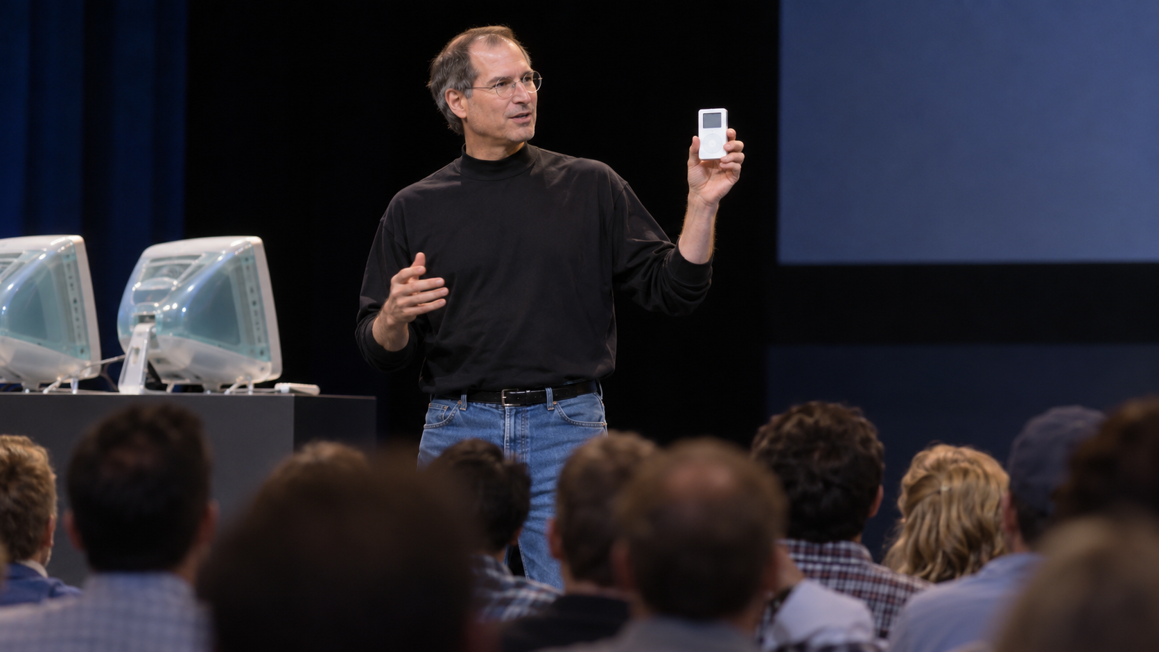 Historical reconstruction of 2001: Apple Introduces iPod on October 23, 2001