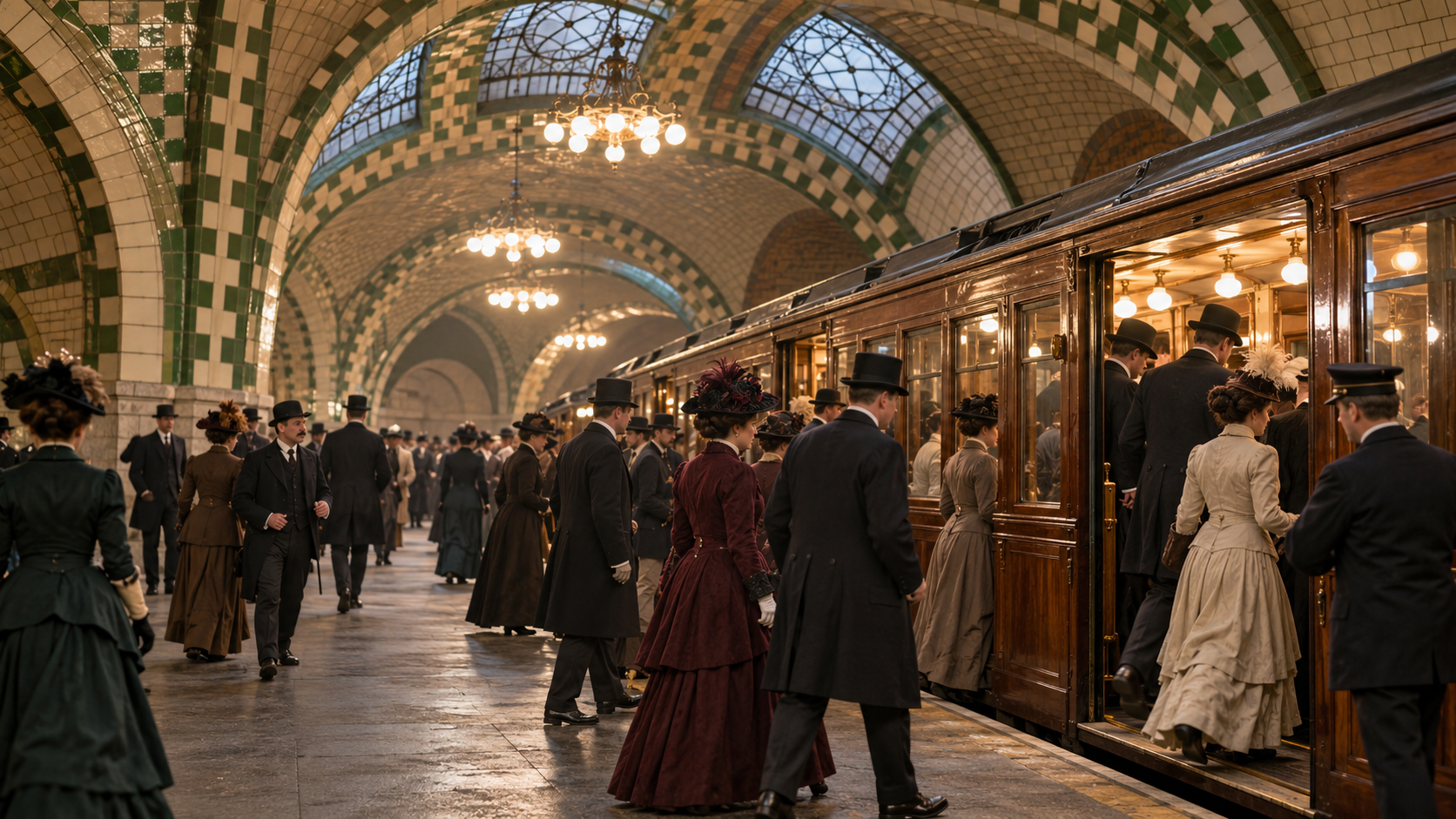 Historical reconstruction of 1904: New York Subway Opens on October 27, 1904