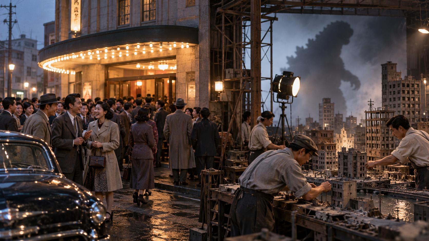 Historical reconstruction of 1954: Godzilla Reaches Cinemas on November 3, 1954