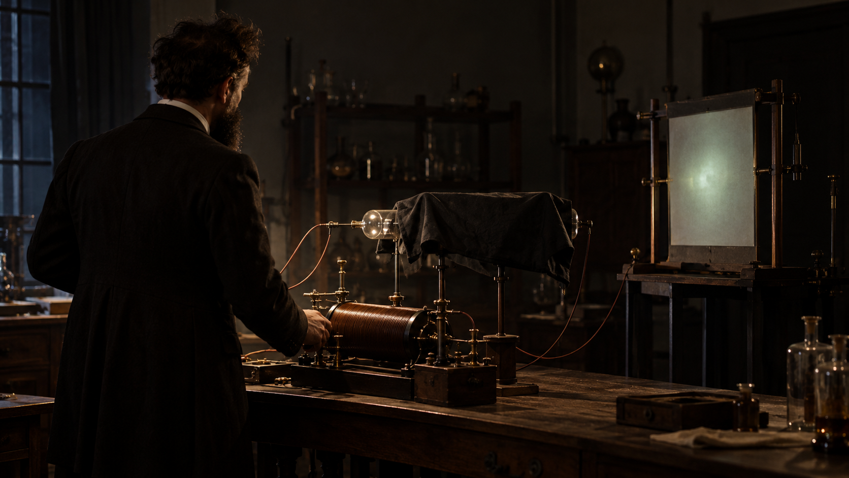 Historical reconstruction of 1895: X-Rays Discovered on November 8, 1895