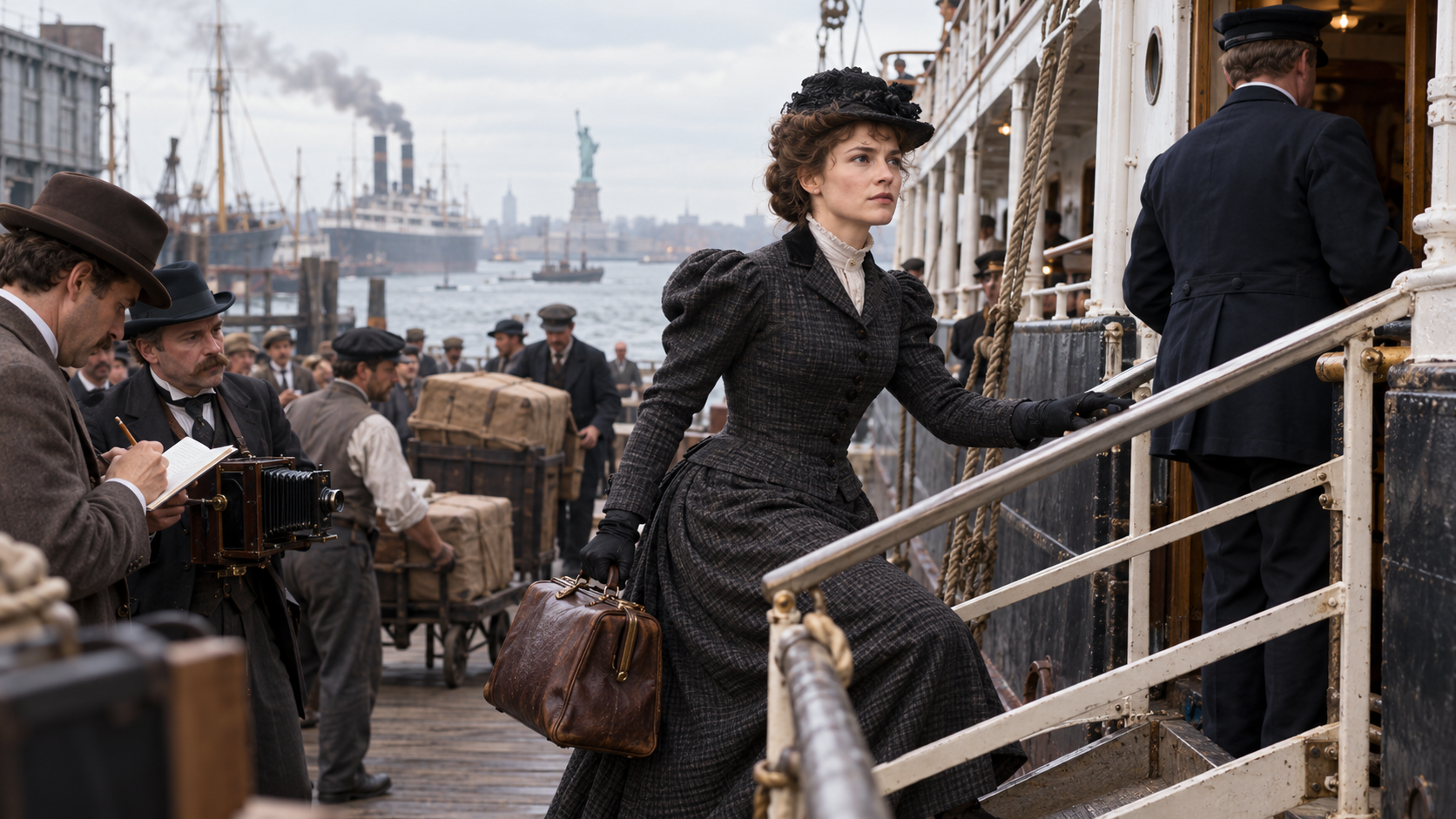 Historical reconstruction of 1889: Nellie Bly Circles Globe on November 14, 1889