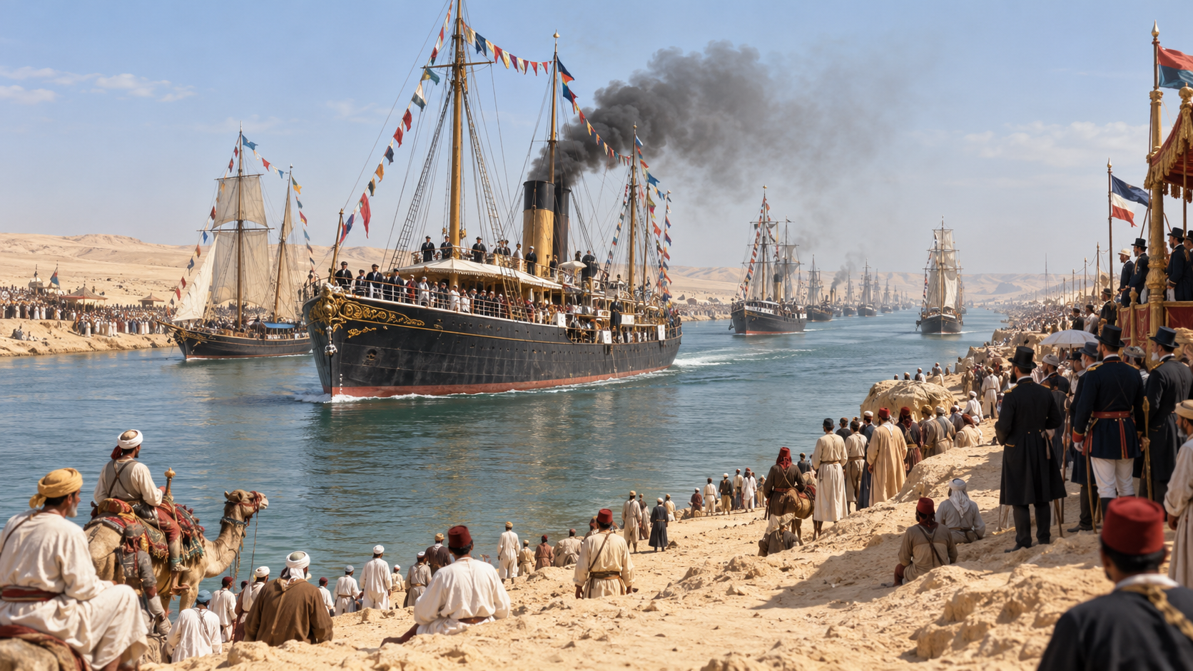 Historical reconstruction of 1869: Suez Canal Opens on November 17, 1869