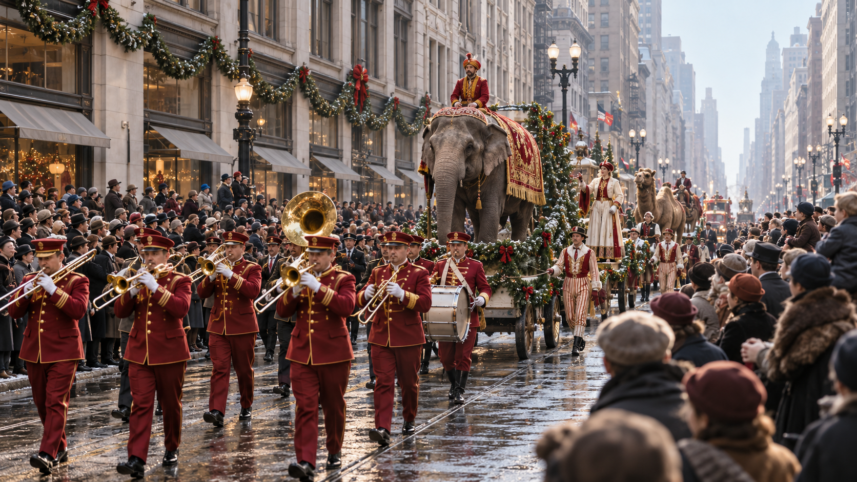 Historical reconstruction of 1924: Macy's Parade Begins on November 27, 1924