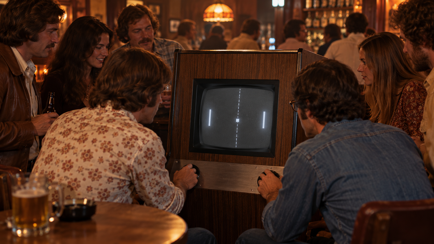 Historical reconstruction of 1972: Pong Starts Arcade Craze on November 29, 1972