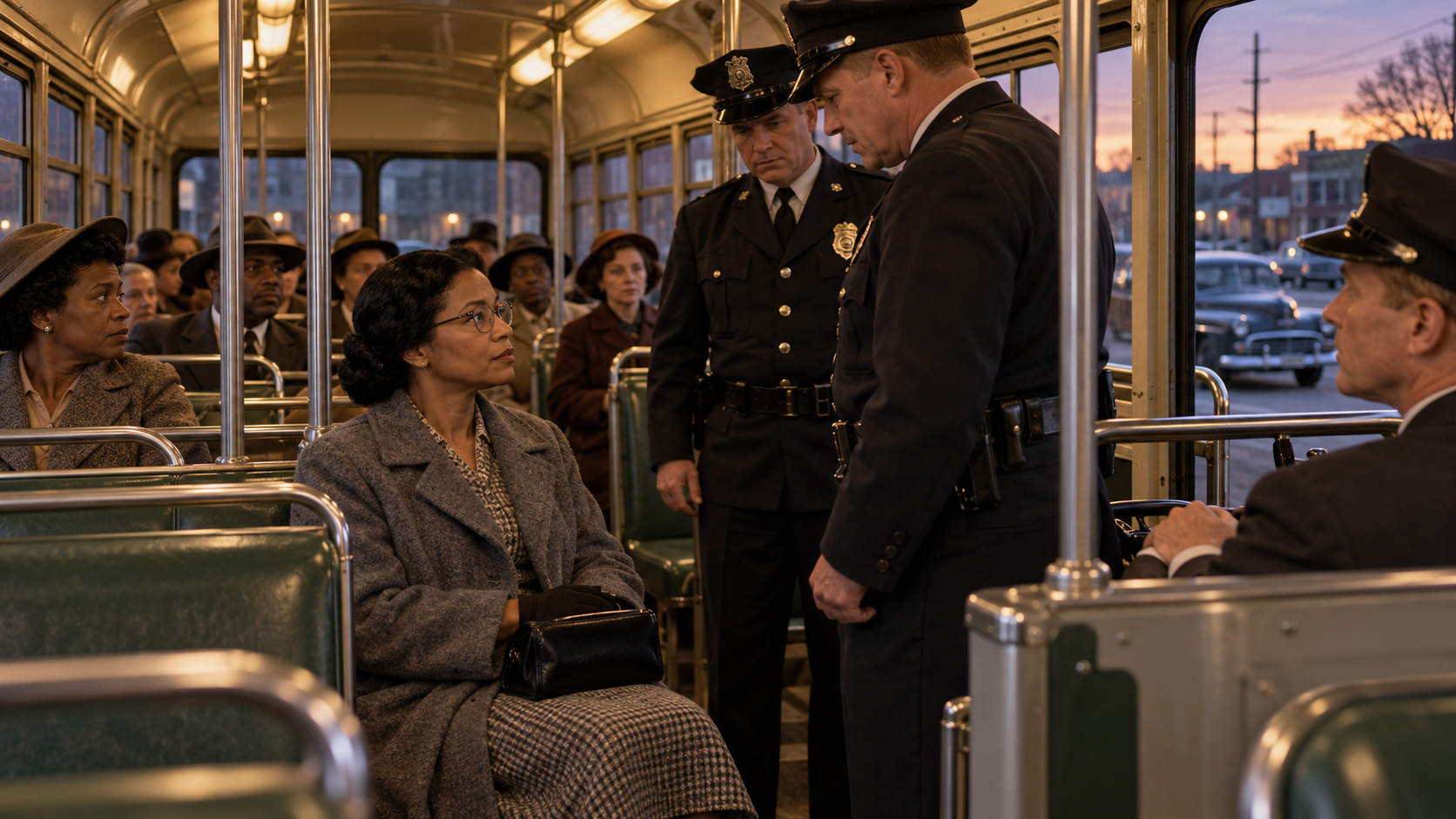 Historical reconstruction of 1955: Rosa Parks Takes a Stand on December 1, 1955
