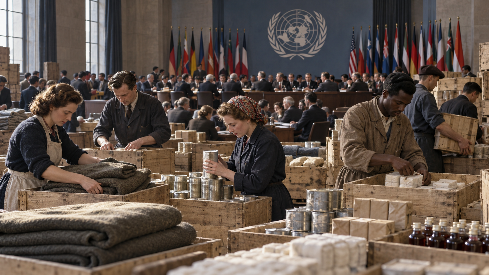 Historical reconstruction of 1946: UNICEF Is Created on December 11, 1946