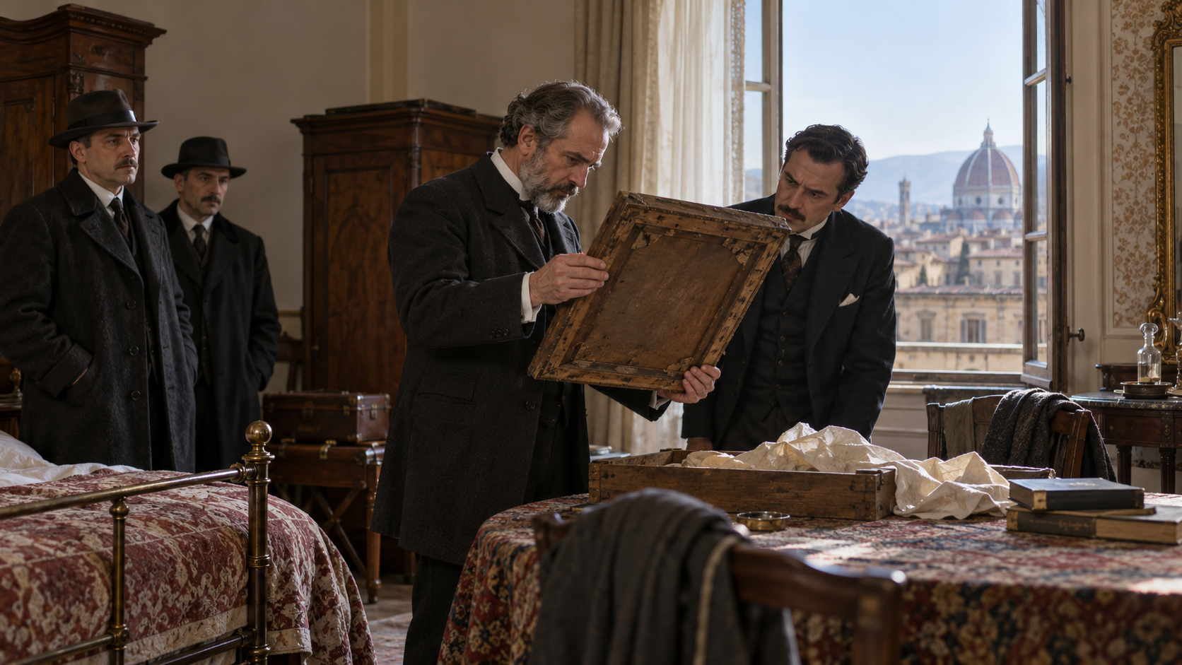 Historical reconstruction of 1913: Mona Lisa Is Recovered on December 12, 1913