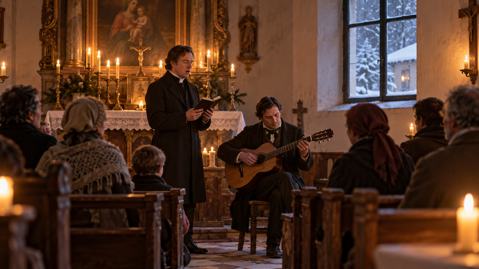 Historical reconstruction of 1818: Silent Night Is First Sung on December 24, 1818