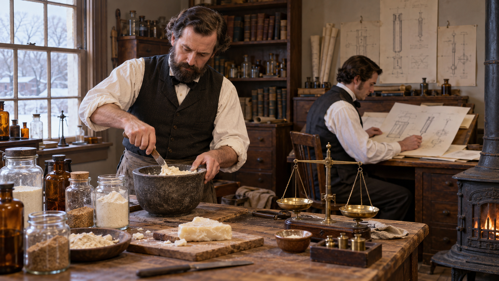 Historical reconstruction of 1869: Chewing Gum Patent Issued on December 28, 1869