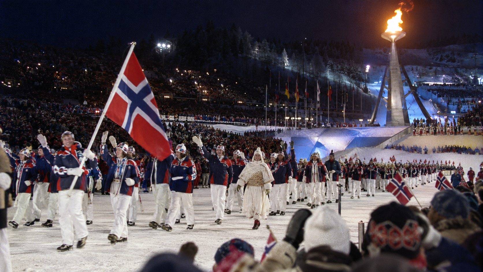 Photorealistic editorial reconstruction of the 1994 winter games opening ceremony