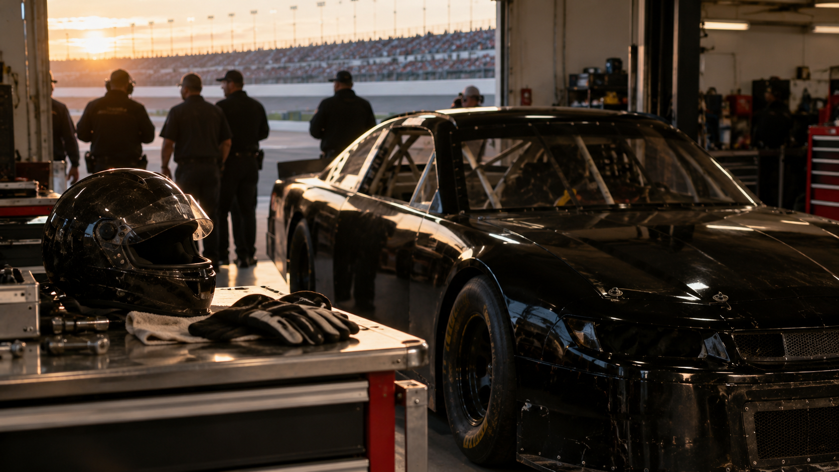Respectful photorealistic editorial reconstruction of a racing safety legacy after a landmark loss