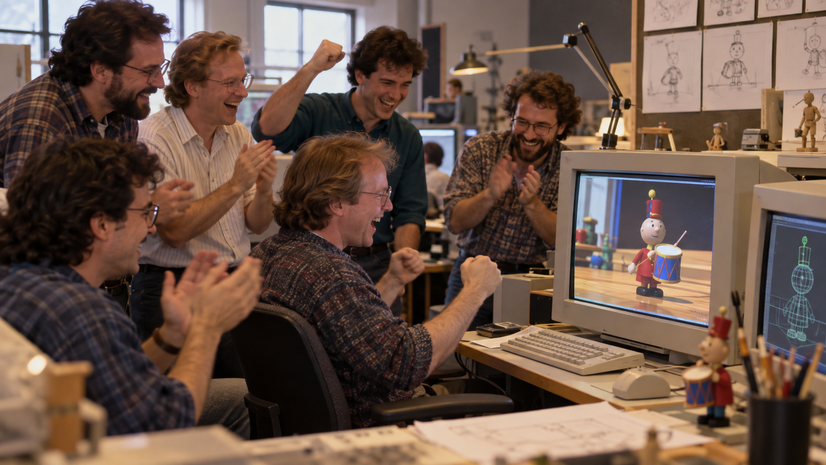 Photorealistic historical reconstruction of the Pixar Tin Toy award