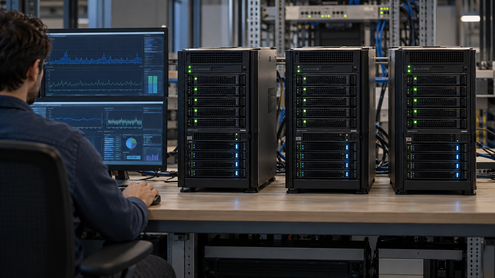 Database administrator monitoring transaction logs replicating from a primary database to several standby servers