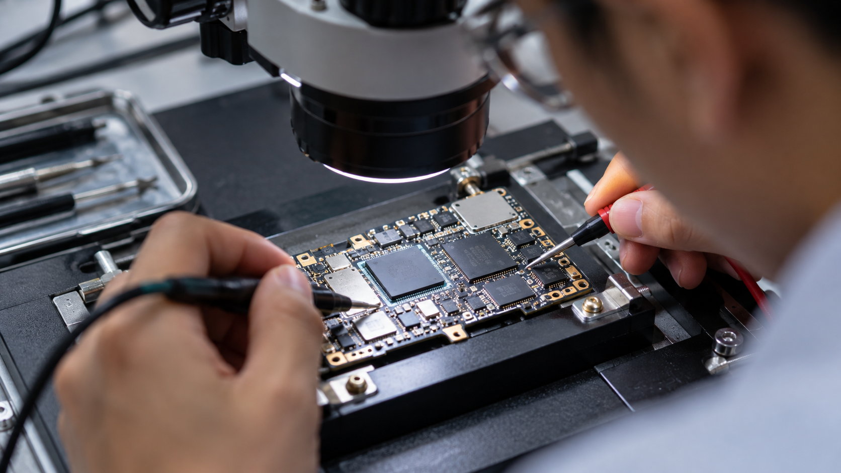 Laptop motherboard with a dedicated neural processing unit accelerating an on-device artificial intelligence model